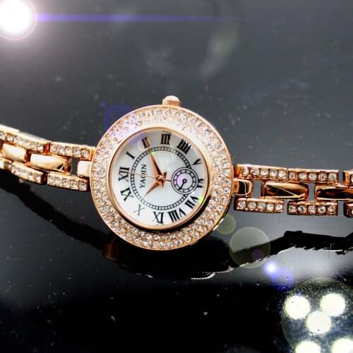 Wathces For Women Rose Gold Rose Gold Watchcase White Dial Bracelet Watch FW942A