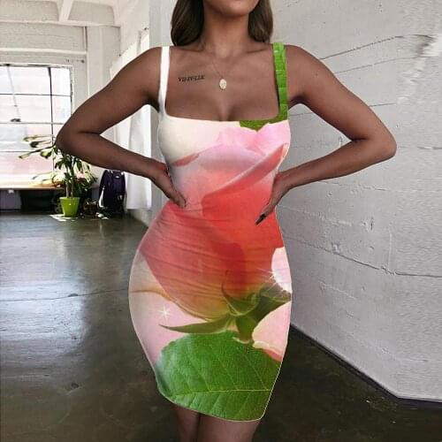 KYKU Brand Flower Dress Women Flowers Sundress Couples Bodycon Dress Romantic Ladies Dresses Womens Clothing Club Short Boho