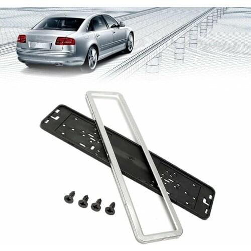 1Pc UK German Russian Number License Plate Bracket Frame Holder Stainless Steel EU License Number Plate Holder Frame European