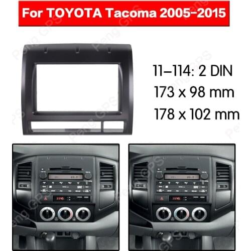 2 din Car Radio stereo kit For TOYOTA Tacoma 2005-2015 installation facia dash Outter Frame Bezel Panel Adaptor trim Audio Facia