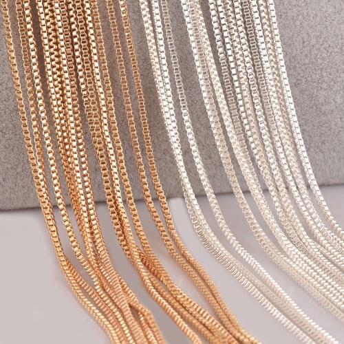 30pcs 2mm wholesale silver plated quality box chain necklace for pendant and gold necklace,customized length 16-35 inches