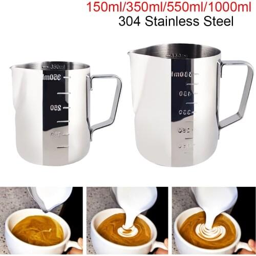 350ml 550ml Japanese Style Expresso Stainless Steel Kitchen Craft Coffee Frothing Milk Latte Jug