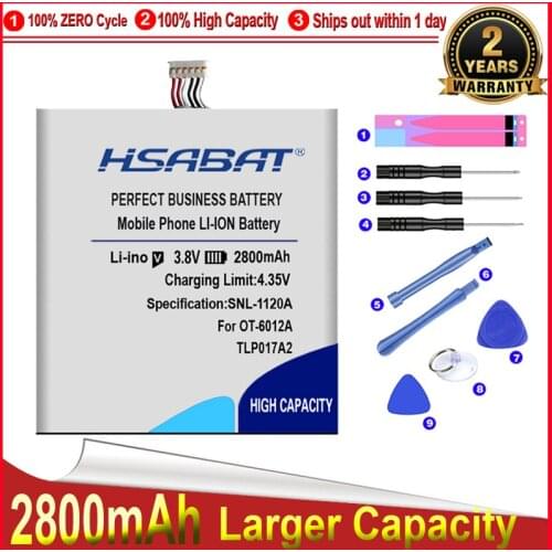 2800mAh TLp017A1 TLp017A2 Battery For ALCATEL One touch idol mini OT6012 6012E 6012D S530T OT-6012A OT-6012D OT-6012E OT-6012W