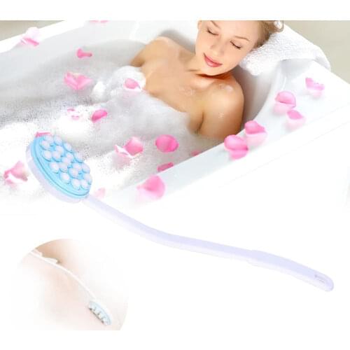 Bath Brush Long Handled Lotion Oil Cream Applicator Body Leg Back Massager Shower Brush Plastics Long Handle Bath Brush