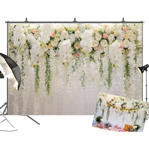BEIPOTO Bridal Shower wedding backdrop rose flower floral photo background baby shower studio props party decoration banner