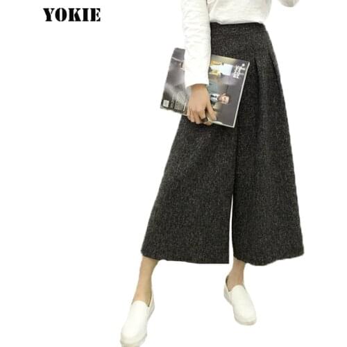 2016 Summer new fashion Women pants wide leg loose casual woman trousers high elastic waist Line cotton Pants lady Plus size