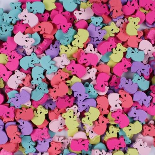 20Pcs Cute Cartoon Animal Shape Wooden Beads Charm Loose Spacer Bead For Jewelry Making DIY Bracelet Necklace Accessories