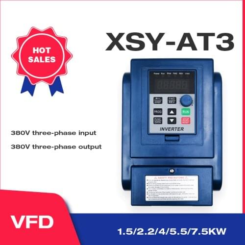VFD 380V 4KW AC 380V 1.5kW/2.2KW/4KW/5.5KW/7.5KW Variable Frequency Drive 3 Phase Speed Controller Inverter Motor VFD Inverter