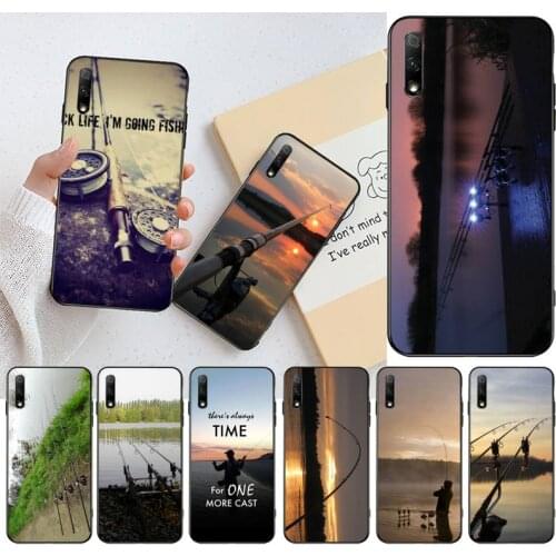 CUTEWANAN CARP FISHING RODS Bling Cute Phone Case for Huawei Honor 30 20 10 9 8 8x 8c v30 Lite view pro