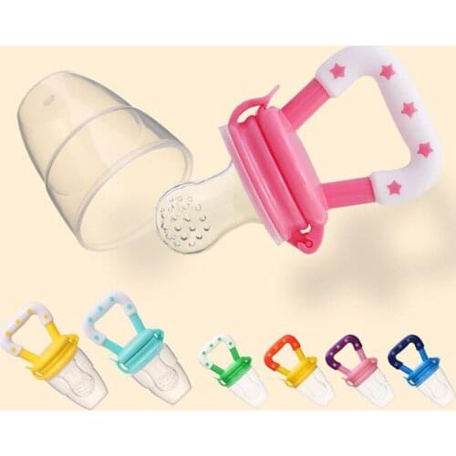 Baby Pacifier Teether Safety Silicone Toddlers Fruit Food Teething Toy Ring Chewable Soother Eat bit food supplement pacifiers