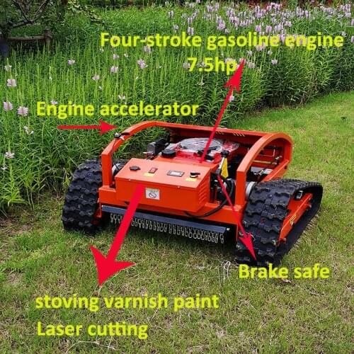 Home Use 7.5HP Automatic Mini Gasoline Remote Control Slope Lawn Mower