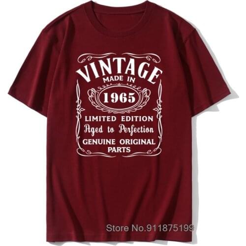 Fathers Day Gift Born In 1965 Interesting Birthday Bresent T Shirt Design Cotton Retro TShirts Male Vintage Retro Clothes
