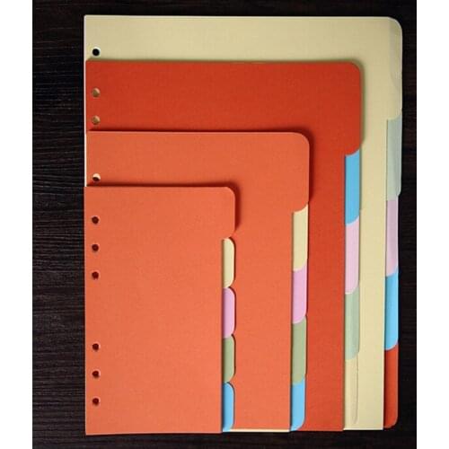 A5 A6 B5 A4 binder index dividers notebook separators leaf file separators intercalaire classeur связующего индекс разделители