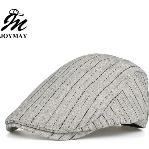 JOYMAY 2018 New Arrival Spring Berets Caps Unisex Casual Lines Vintage Peaked Cap Newsboy Hat Visors Casquette Cap Y048