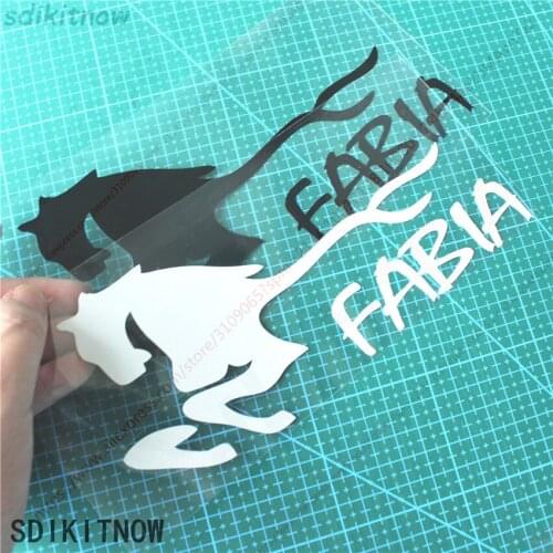 Horse Run Cool Sports Sticker Racing Windows Decal Car Styling For skoda fabia 1 2 3 mk1 mk2 accessories