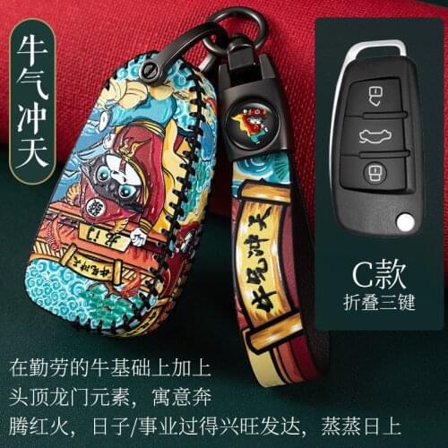 Leather Car Remote Key Case Cover Shell for Audi A1 A3 8P 8V 8L A4 B6 B7 B8 A5 8T A6 C5 C6 C7 A7 4G A8 4E D3 D4 TT 8N 8J MK1 MK2