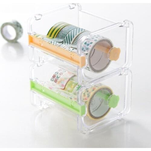 Creative Hand Account And Paper Tape Cutter Stationery Tape Storage Box Transparent Tape Holder Dispenser Tape Tool Office Stat