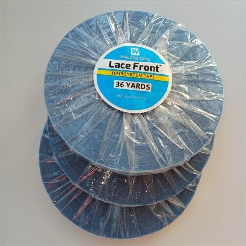 0.8cm 1.0cm 36yards Strong Hair System Tape Lace Front Support Blue Double Sided Tape For Tape Hair Extension/Toupee/Lace Wig