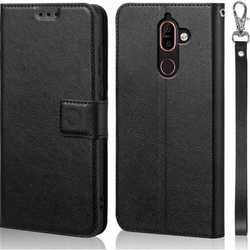 Shockproof magnetic Case for Nokia 7 Plus Phone Case flip leather Case Mobile silicone Shell Cover with card slots