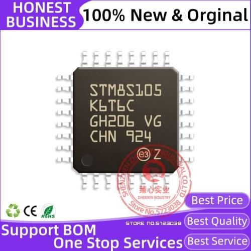 1pcs/lot STM8S105K6T6C STM8S105K6T6 STM8S105K6 QFP-32 Microcontroller Chip