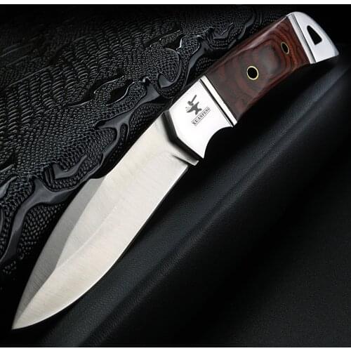 Outdoor straight knife overall keel knife outdoor portable pocket knife camping survival knife EDC tool tactics saber