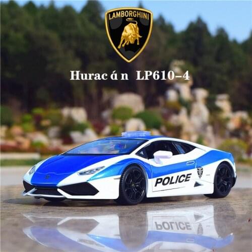Maisto 1:24 Lamborghini Police Car LP610 Modified Simulation Alloy Car Model collection gift toy