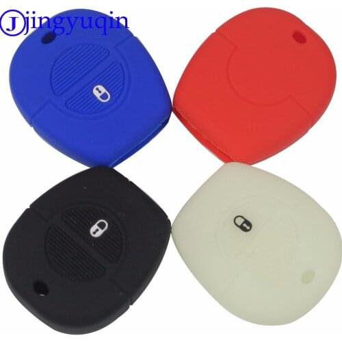 Jingyuqin Remote 2 Buttons Silicone Car-Styling Key Cover Case For Nissan Micra Almera Primera X-Trail