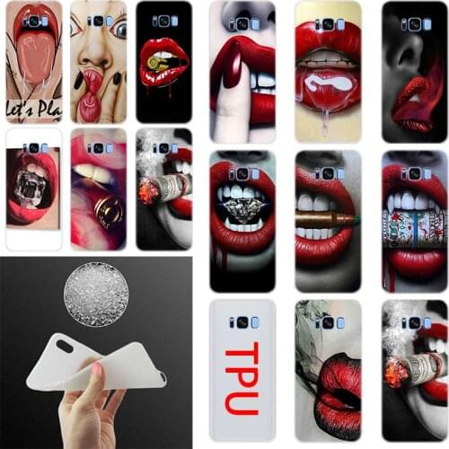 Bullet in lips photography Silicone TPU Case S11 S10 S9 S8 Plus Cover For Samsung S20 uitra S7 S6 Edge Note 10 9 Phone Cases