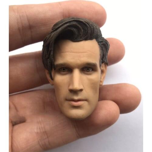 In Stock For Sale 1/6th Mystery Doctor Matt Smith Version Male Head Sculpture For Usual 12inch Doll Action Figure
