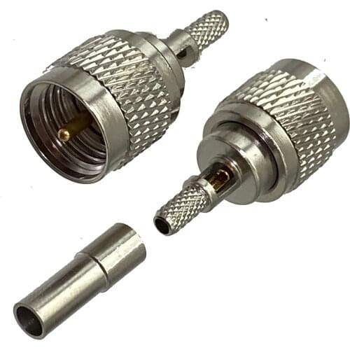 1Pcs Mini UHF miniUHF male plug window crimp For RG174 LMR100 RG316 Cable RF Coaxial connector