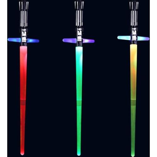 1pc 7 Colors Telescopic Luminous Light Sword Toy With Sound Effect Retractable Luminous Laser Sword Toys For Children Kids Boys