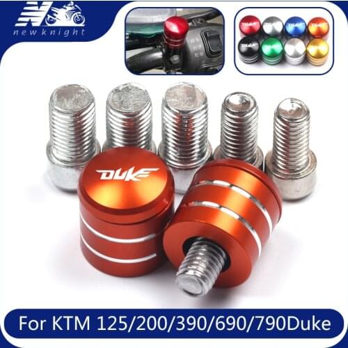 2 Pcs For KTM 125 200 Duke 390 690 790DUKE Motorcycle M10 M8 CNC Aluminum Rearview Handlebar Mirror Bolt Screws Mount Adapter