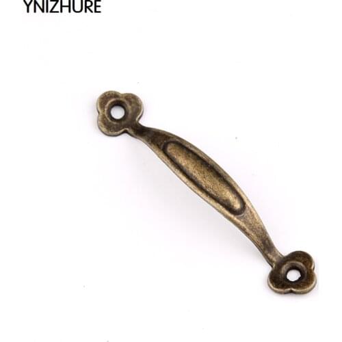 20pcs 69*12mm Cabinet Cosmetic Case Handle Knobs Pendants Flowers For Drawer Wooden Jewelry Box Furniture Hardware