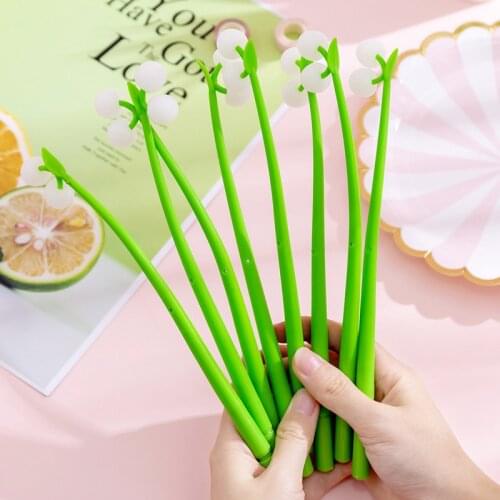 24 pcs Korean creative fruit gel pen Cute student exam writing black office pen wholesale