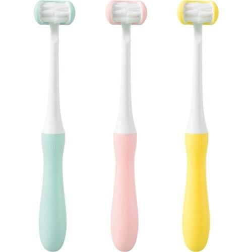 3 Sided Safety Teeth Brush Nano Dental Clean Baby Kids Silicone Safety Teeth Brush Oral Health Silicone
