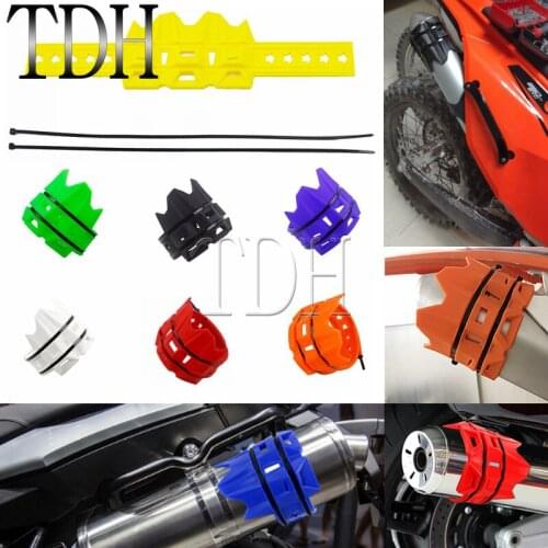 7 Colors Exhaust Muffler Pipe Shield Protector Guard Universal For Honda Yamaha Kawasaki EXC SX SXF 125 200 250