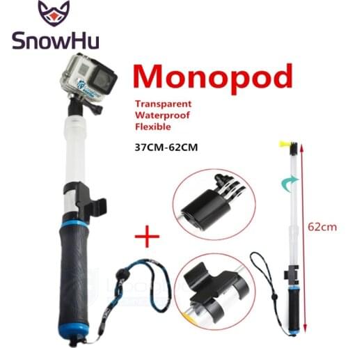 SnowHu for GoPro Accessories 62cm Waterproof Diving Extension Pole+WIFI Remote Clip for Go pro Hero 9 8 7 6 5 4 3 Yi 4K GP239