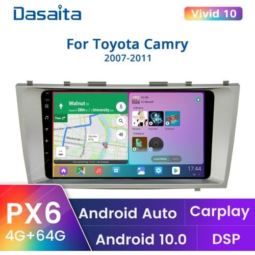 Dasaita Android 10.0 radio 9" IPS for Toyota Camry 2006 2007 2008 2009 2010 2011 Navigation Video Stereo MP3 RAM 4GB Carplay