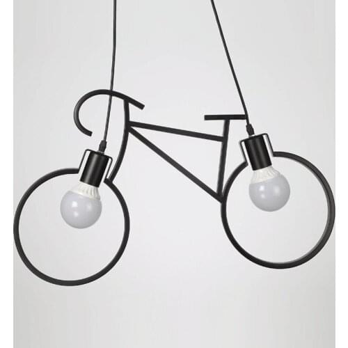 Modern Metal Bicycle kids Bedroom Pendant Light Children Cartoon Bike Pendant Light Study Room decorative Pendant lighting