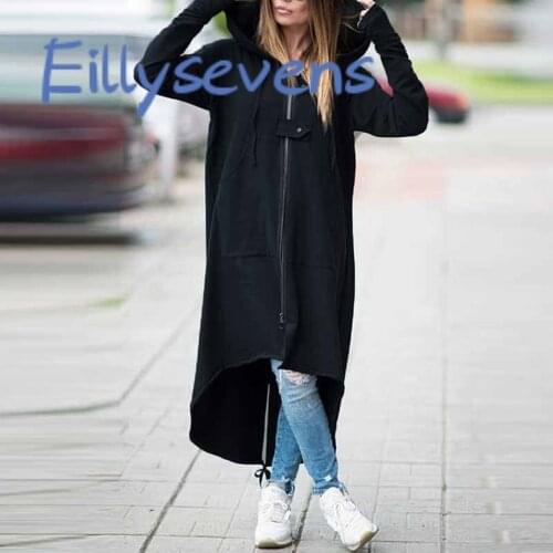 Long Coat With Pocket Women Fashion Hooded Long Sleeve Solid Color Outwear Ladies 2021 Autumn Winter Top Casual Clothing