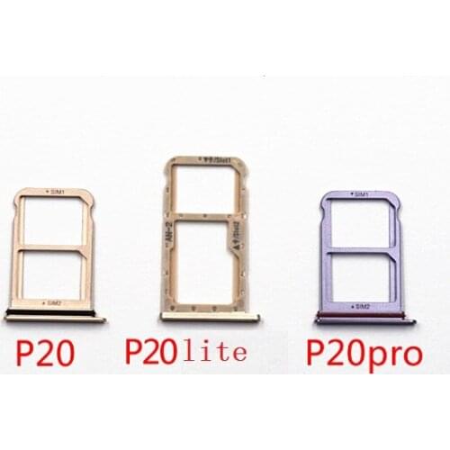 For Huawei p20 / P20 Lite / p20 pro SD Sim Card Tray Micro Holder Slot Adapter Repair Parts Replacement 50pcs/lot