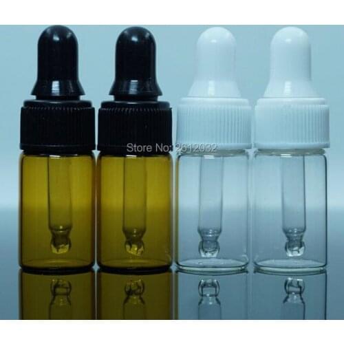 3ml Amber Glass Dropper Bottle Jars Vials With Pipette For Cosmetic Perfume Essential Oil Bottles F2017347