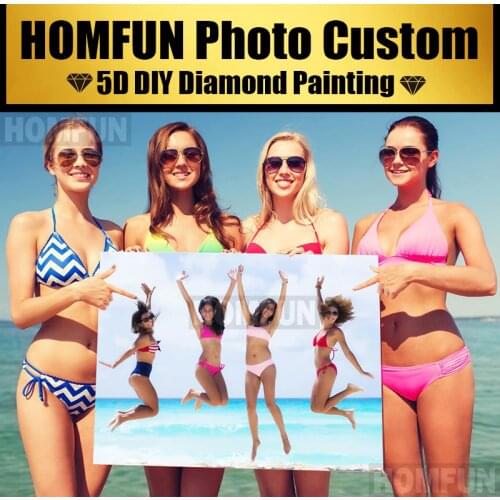 HOMFUN Diy Photo Custom Diamond Painting Picture Of Rhinestones Diamond Embroidery Beadwork Cross Stitch 5d For Home Decoration