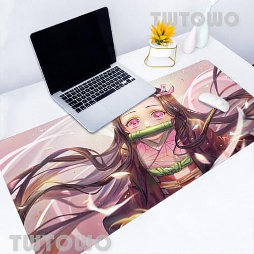 Demon Slayer Kimetsu No Yaiba Girl Anime Computer New Mouse Pad Art Natural Rubber Gamer Carpet Office Decoration Desk Mat
