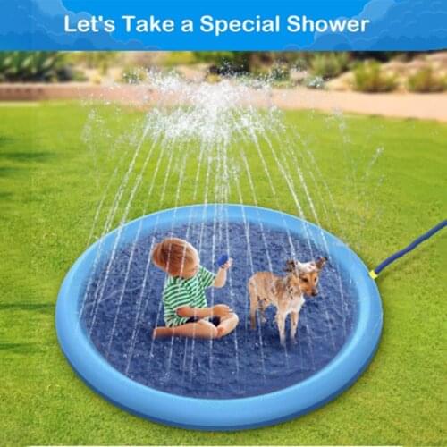 Pet Sprinkler Pad Play Mat Sprinkler Pool Outdoor Inflatable Water Spray Pad Mat Tub Swiming Pool For Dog Babies