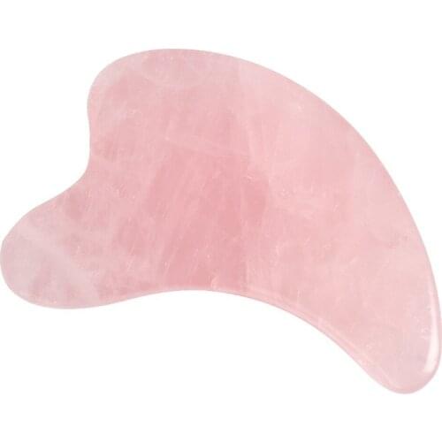 Beauty Gua Sha Jade Stone Scraping Massage Tools Natural Rose Quartz 100% Handmade Guasha Board For SPA Acupuncture Face Roller