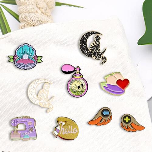 Creative Trendy Cartoon Daily Tool Oil Drop Brooch Pin Denim Bag Gift For Friends Men Women Fashion Jewelry Clothes Decoration