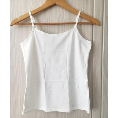 Crop top women white tank tops cotton women camis 2020 sleeveless vest female underwear sexy off shoulder t shirt femme FG007
