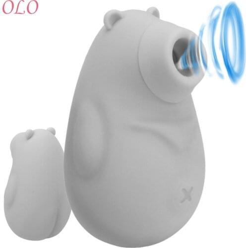 Powerful Oral Licking Sucking Vibrator Sex Toys for Women Clitoris Stimulation Vagina Nipple Sucker 7 Modes Cute Bear