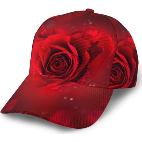 2021 New Baseball Cap Fishing Caps Men Outdoor Hunting Hat Hiking Hat Rose Blossom In Heart Shape